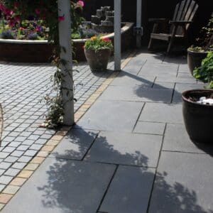 Carbon Black Limestone Patio Paving